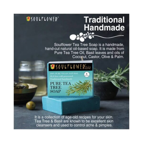 Soulflower Pure Tea Tree Soap - (150g) - Soulflower