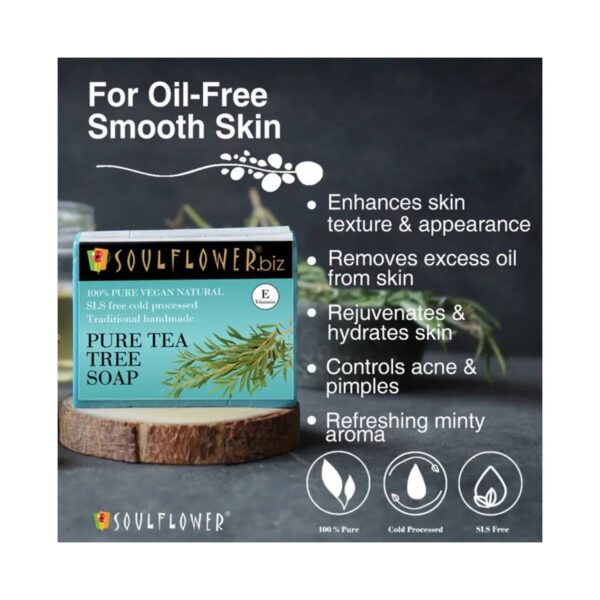 Soulflower Pure Tea Tree Soap - (150g) - Soulflower