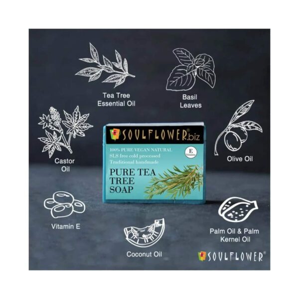 Soulflower Pure Tea Tree Soap - (150g) - Soulflower