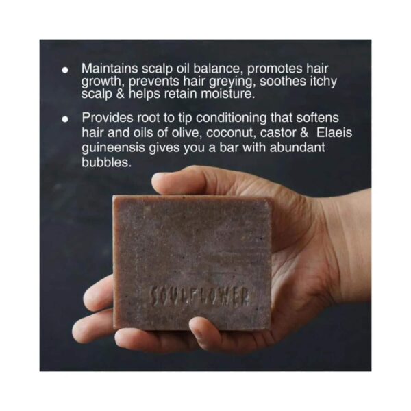 Soulflower Reetha Coconut Milk Hair Cleansing Bar Soap - (150g) - Soulflower