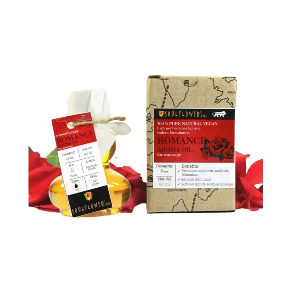 Soulflower Romance Aroma Massage Oil - (90ml) - Soulflower
