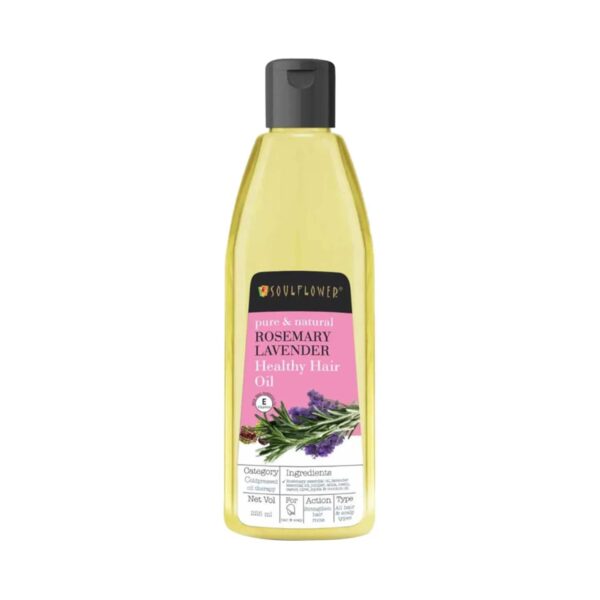 Soulflower Rosemary Lavender Healthy Hair Oil - (225ml) - Soulflower