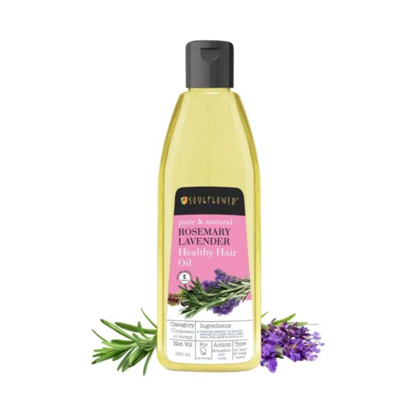 Soulflower Rosemary Lavender Healthy Hair Oil - (225ml) - Soulflower