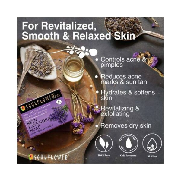 Soulflower Skin Lavender Soap - (150g) - Soulflower