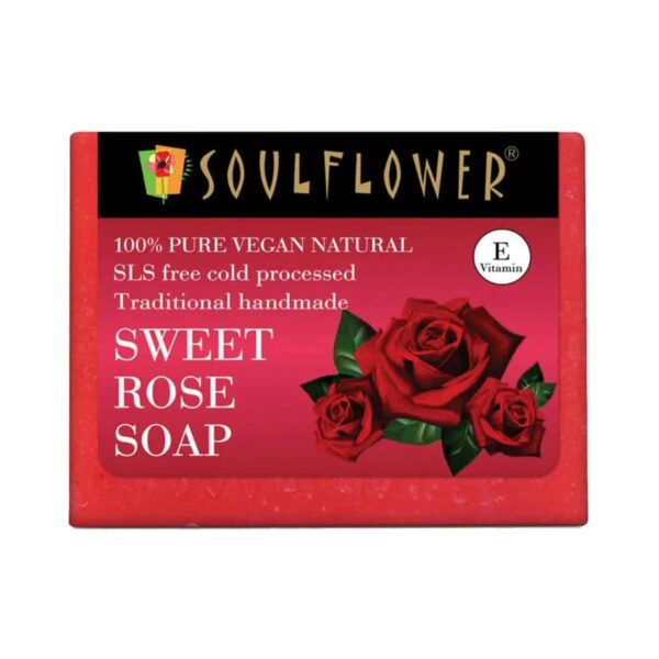 Soulflower Sweet Rose Soap - (150g) - Soulflower