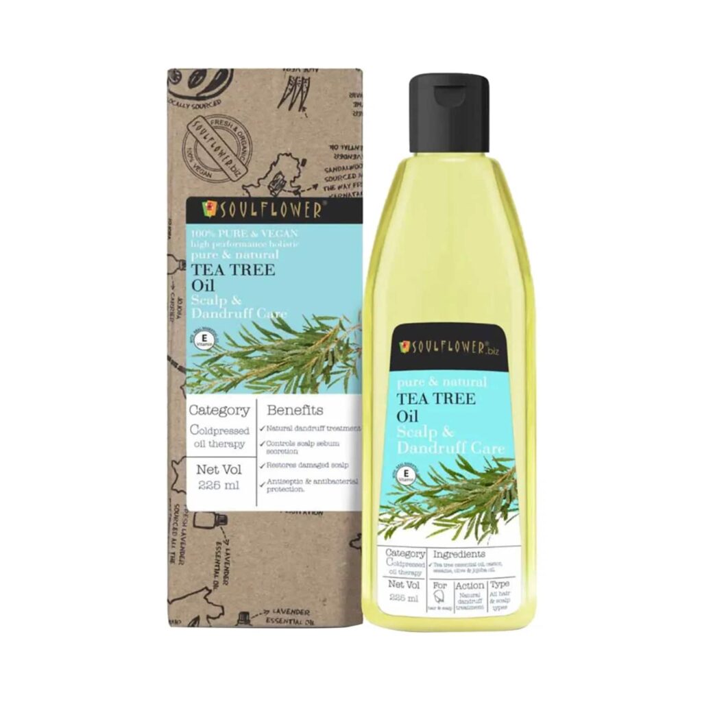 Soulflower Tea Tree Anti Dandruff Hair Oil - (225ml) - Soulflower