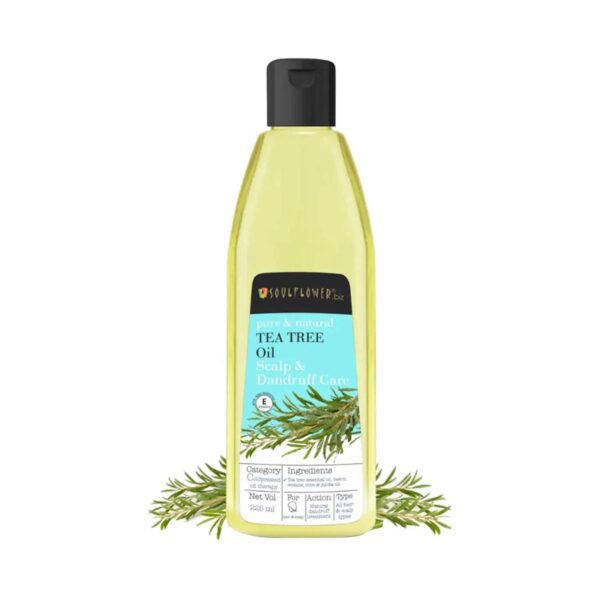 Soulflower Tea Tree Anti Dandruff Hair Oil - (225ml) - Soulflower