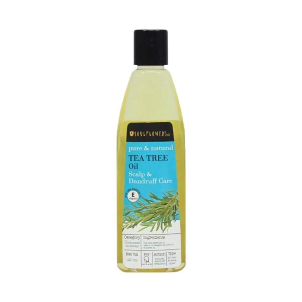 Soulflower Tea Tree Scalp and Anti Dandruff Hair Oil (120ml) - Soulflower