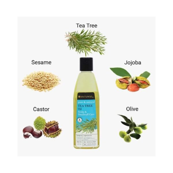 Soulflower Tea Tree Scalp and Anti Dandruff Hair Oil (120ml) - Soulflower