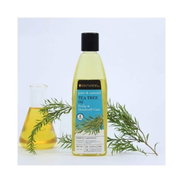 Soulflower Tea Tree Scalp and Anti Dandruff Hair Oil (120ml) - Soulflower