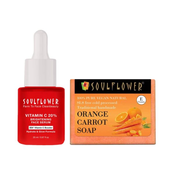 Soulflower Vitamin C & Carrot Soap Combo - Soulflower