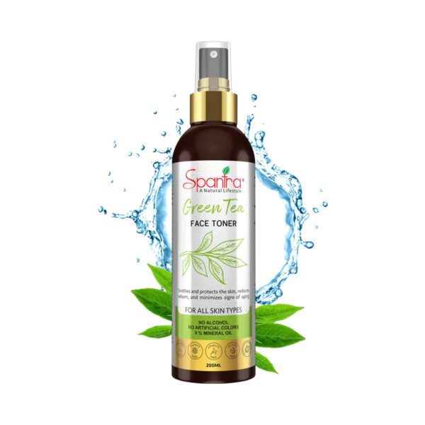 Spantra Green Tea Facial Skin Toner (200ml) - Spantra