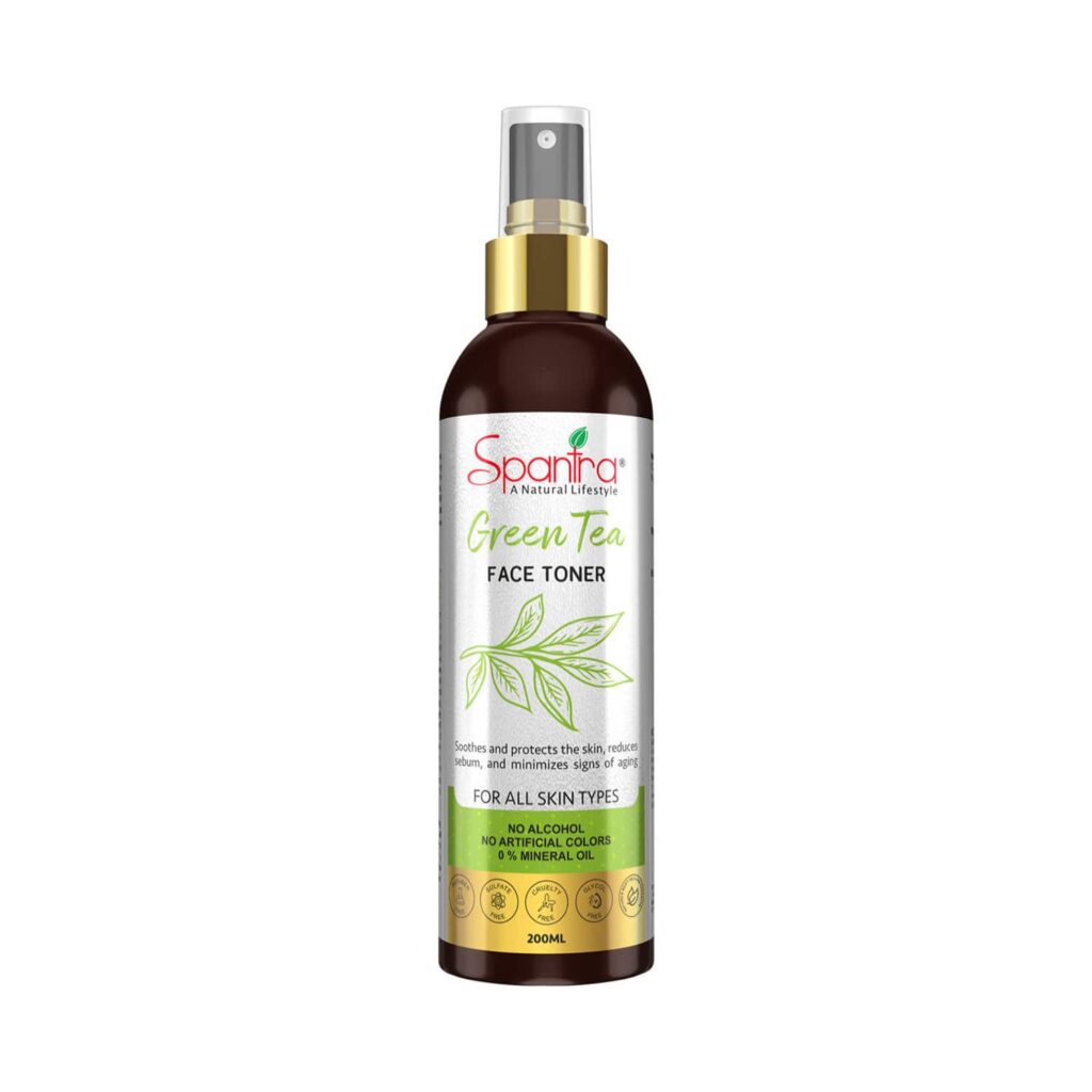 Spantra Green Tea Facial Skin Toner (200ml) - Spantra