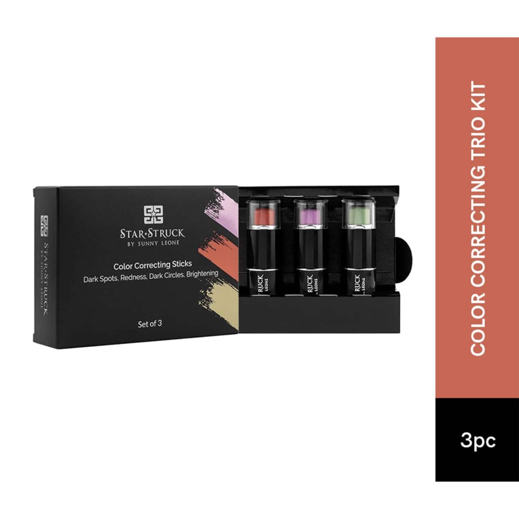 Star Struck by Sunny Leone Color Correcting Trio Kit - Multicolor (3Pcs) - Star Struck by Sunny Leone