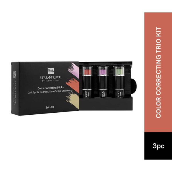 Star Struck by Sunny Leone Color Correcting Trio Kit - Multicolor (3Pcs) - Star Struck by Sunny Leone