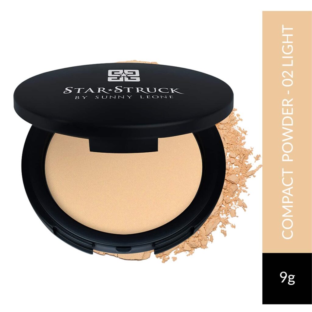 Star Struck by Sunny Leone Compact Powder - 02 Light (9g) - Star Struck by Sunny Leone