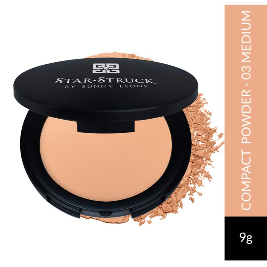 Star Struck by Sunny Leone Compact Powder - 03 Medium (9g) - Star Struck by Sunny Leone