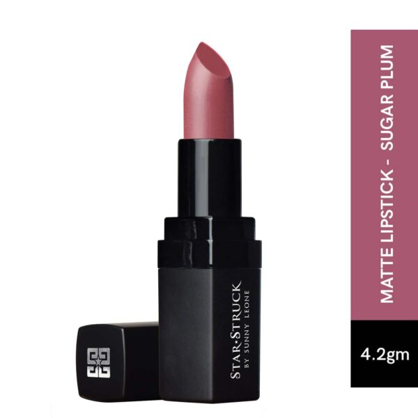 Star Struck by Sunny Leone Intense Matte Lipstick - Sugar Plum (4.2g) - Star Struck by Sunny Leone