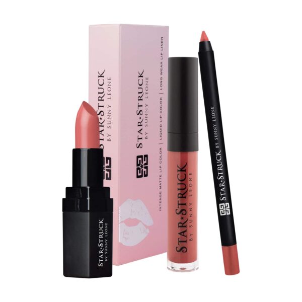Star Struck by Sunny Leone Lip Kit - Baby Doll (3Pcs) - Star Struck by Sunny Leone