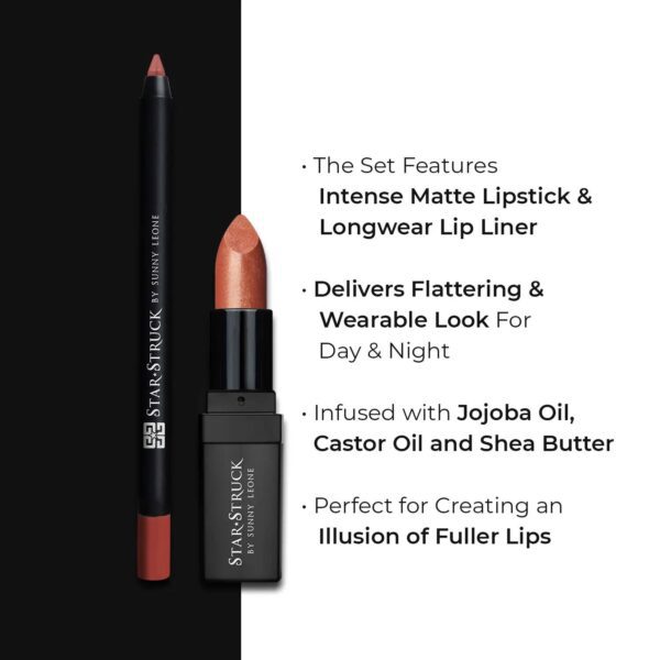 Star Struck by Sunny Leone Lip Kit - Bronze Beauty (2Pcs) - Star Struck by Sunny Leone