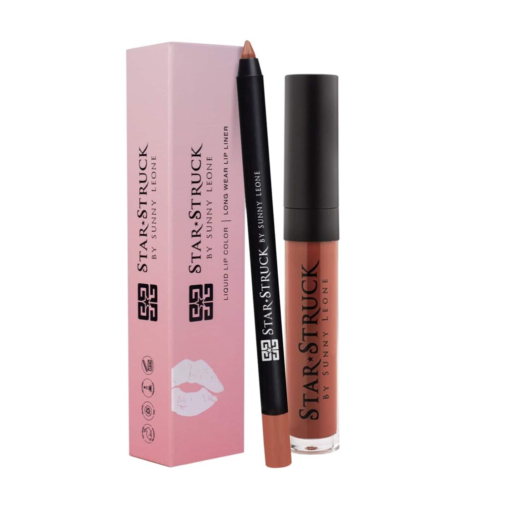 Star Struck by Sunny Leone Lip Kit - Caramello (2Pcs) - Star Struck by Sunny Leone