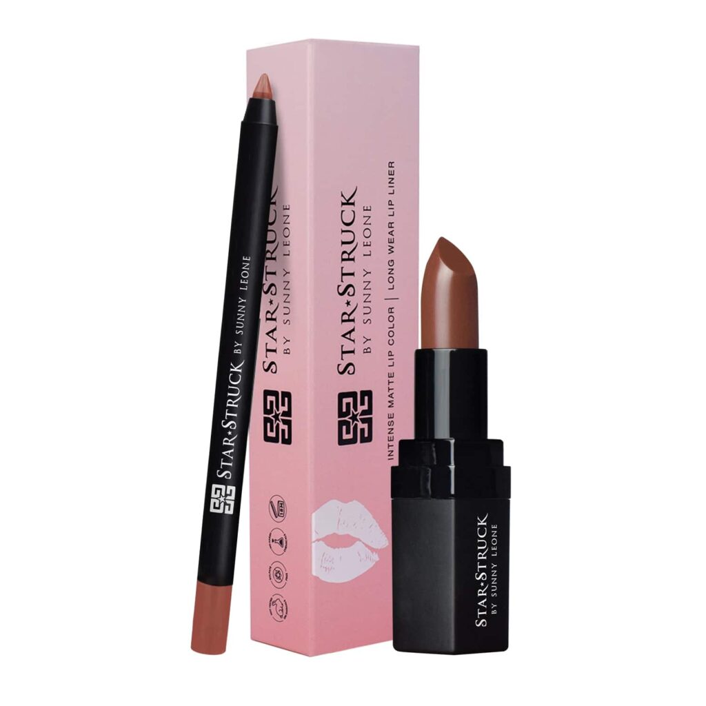 Star Struck by Sunny Leone Lip Kit - Cinnamon (2Pcs) - Star Struck by Sunny Leone