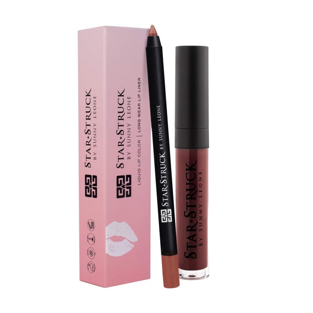 Star Struck by Sunny Leone Lip Kit - Cinnamon (2Pcs) - Star Struck by Sunny Leone