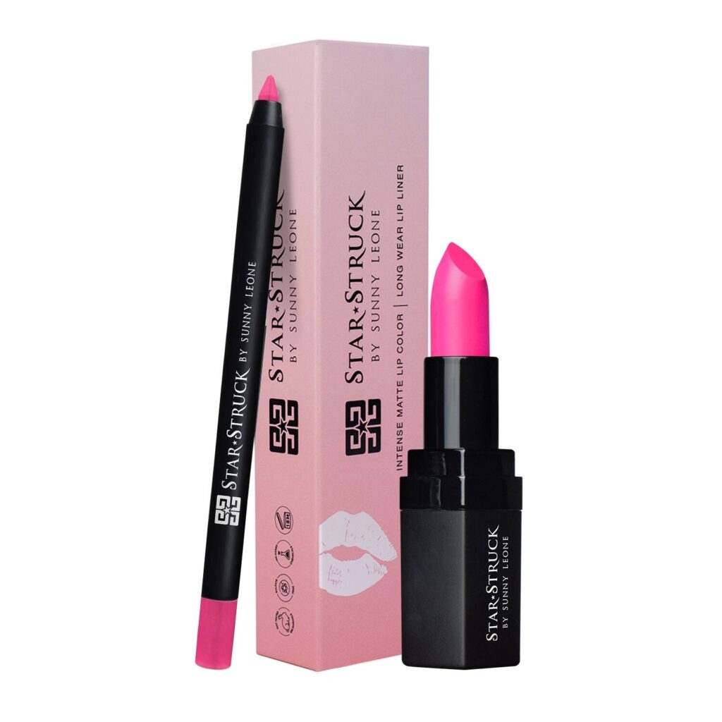 Star Struck by Sunny Leone Lip Kit - Foxy Fuchsia (2Pcs) - Star Struck by Sunny Leone
