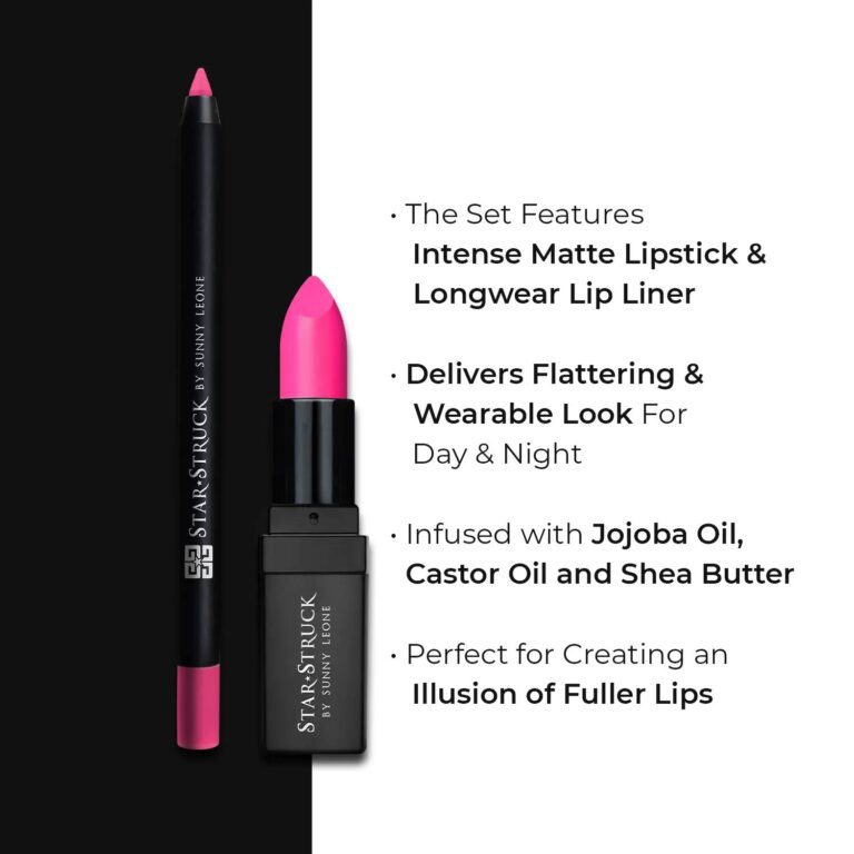 Star Struck by Sunny Leone Lip Kit - Foxy Fuchsia (2Pcs) - Star Struck by Sunny Leone