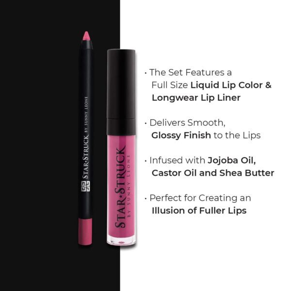Star Struck by Sunny Leone Lip Kit - Kiss Me (2Pcs) - Star Struck by Sunny Leone