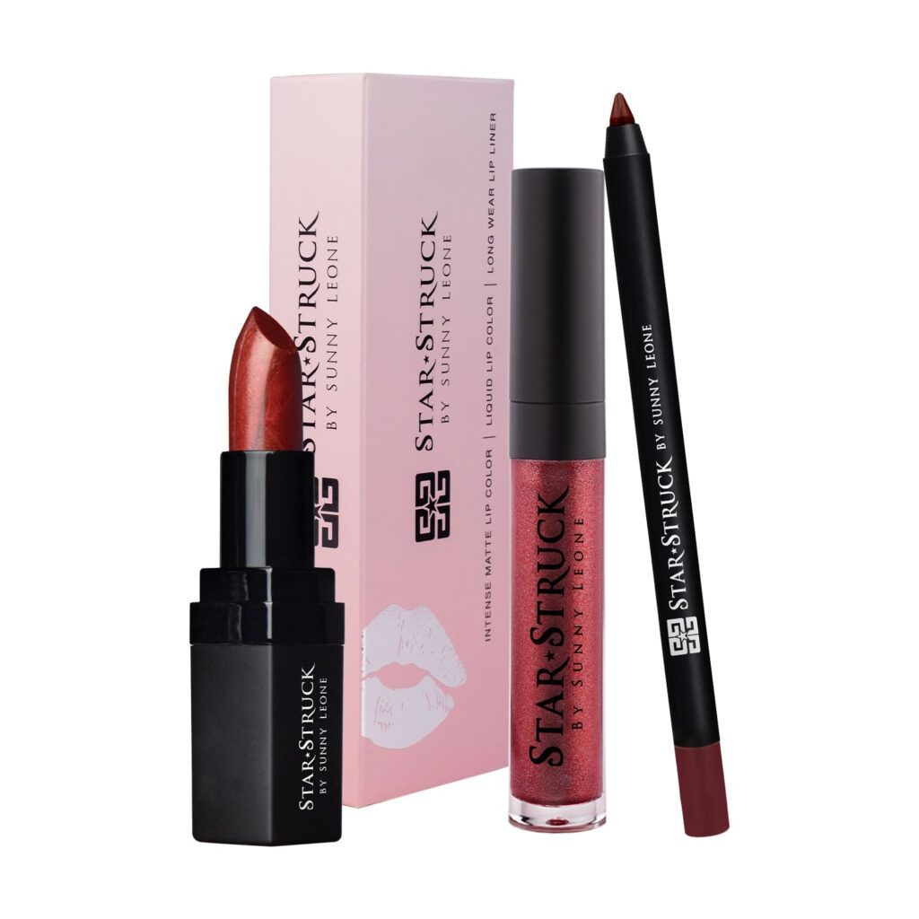 Star Struck by Sunny Leone Lip Kit - Midnight Twinkle (3Pcs) - Star Struck by Sunny Leone