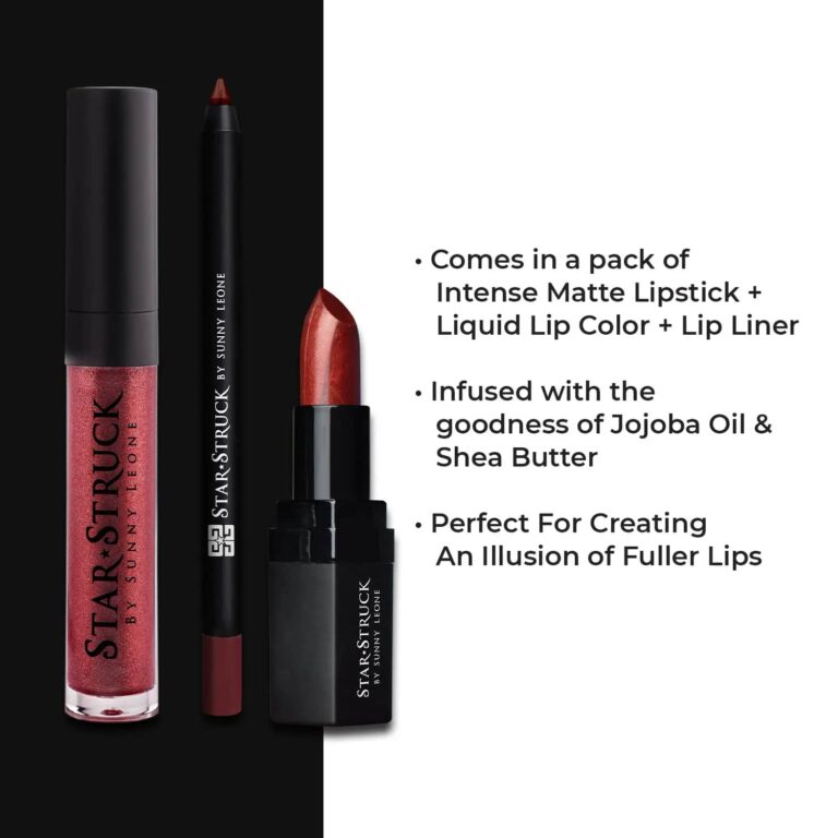 Star Struck by Sunny Leone Lip Kit - Midnight Twinkle (3Pcs) - Star Struck by Sunny Leone