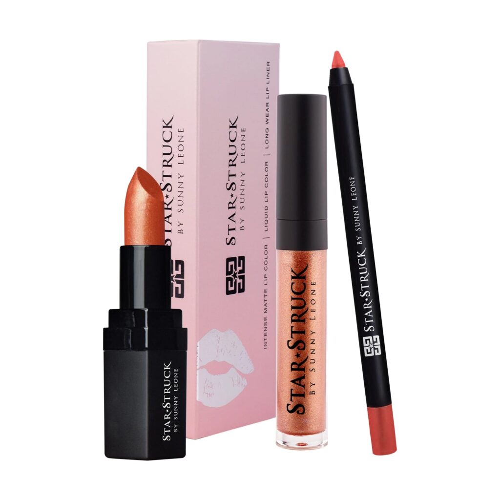 Star Struck by Sunny Leone Lip Kit - Stardust (3Pcs) - Star Struck by Sunny Leone