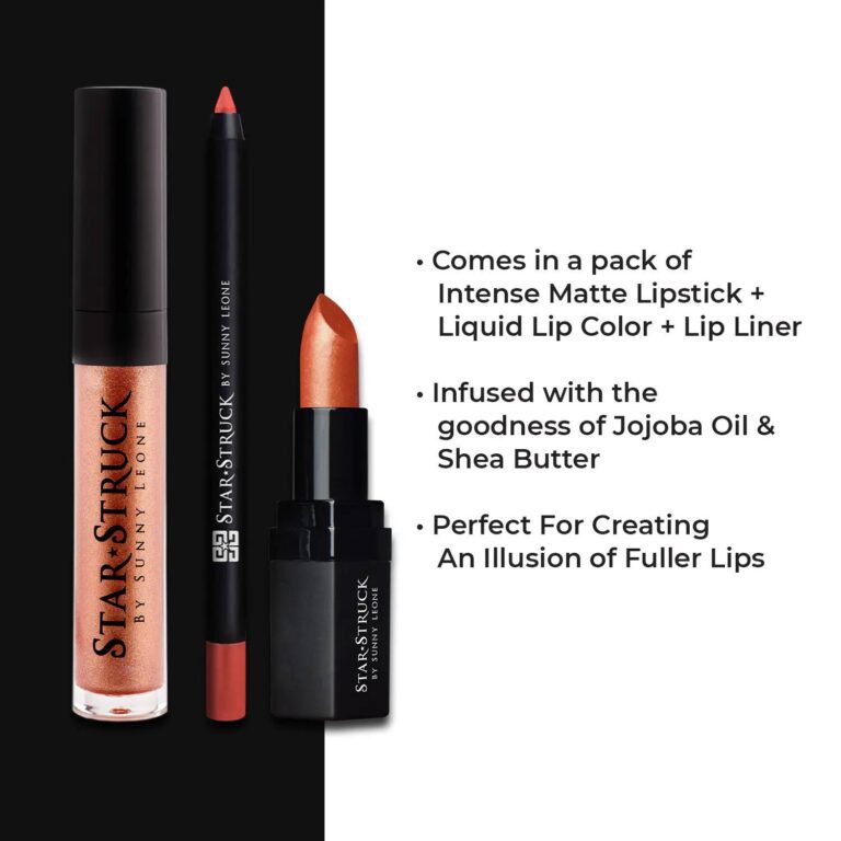 Star Struck by Sunny Leone Lip Kit - Stardust (3Pcs) - Star Struck by Sunny Leone