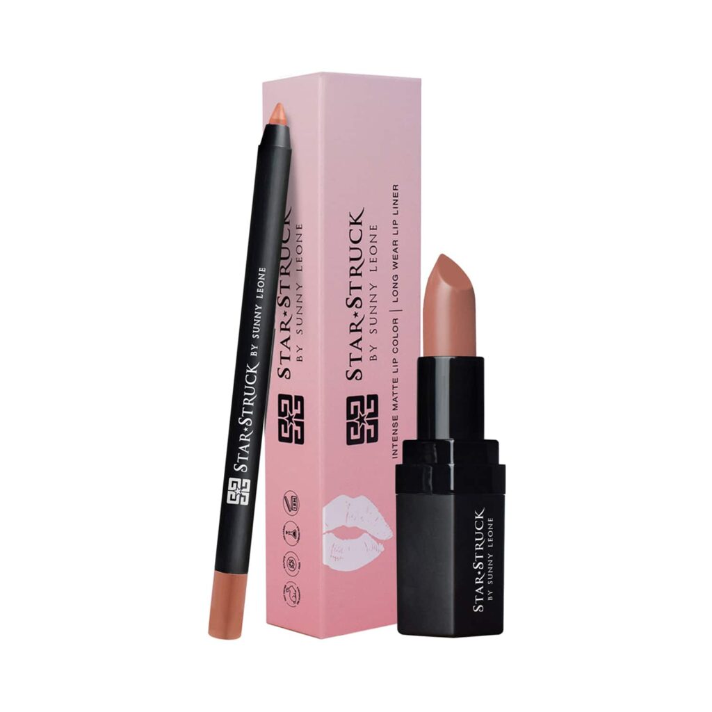 Star Struck by Sunny Leone Long Wear Lip Liner And Intense Matte Lipstick - Toffee (2 Pcs) - Star Struck by Sunny Leone