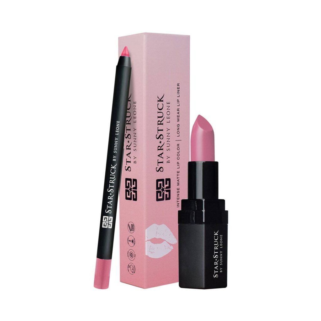 Star Struck by Sunny Leone Long Wear Lip Liner And Intense Matte Lipstick - Pink Peony (2 Pcs) - Star Struck by Sunny Leone