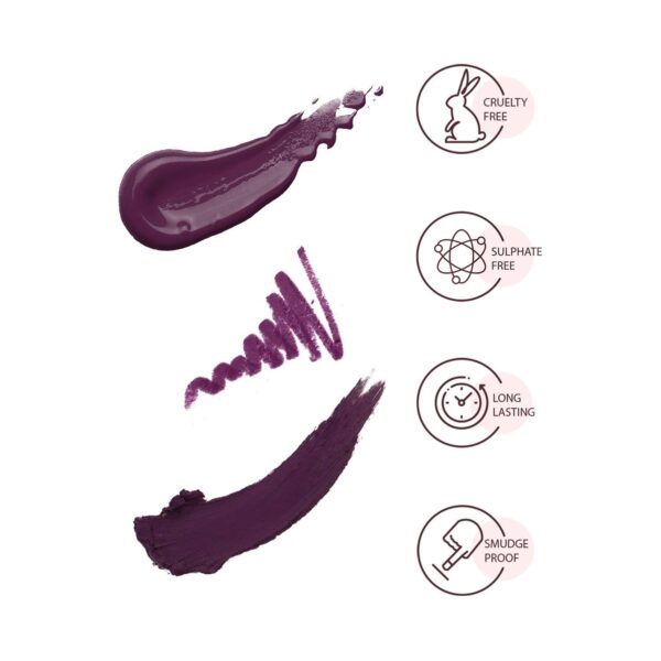 Star Struck by Sunny Leone Long Wear Lip Liner And Intense Matte Lipstick - Wine (3 Pcs) - Star Struck by Sunny Leone