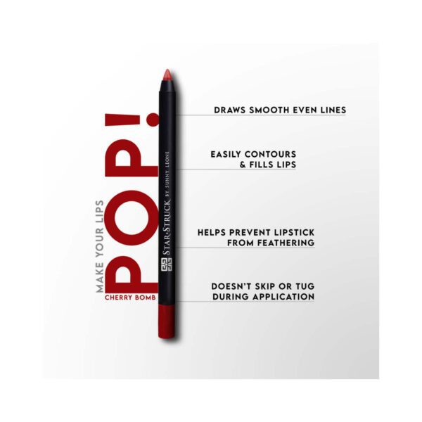Star Struck by Sunny Leone Long Wear Lip Liner - Chery Bomb (1.2g) - Star Struck by Sunny Leone
