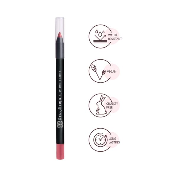 Star Struck by Sunny Leone Long Wear Lip Liner - Pink Peony (1.2g) - Star Struck by Sunny Leone