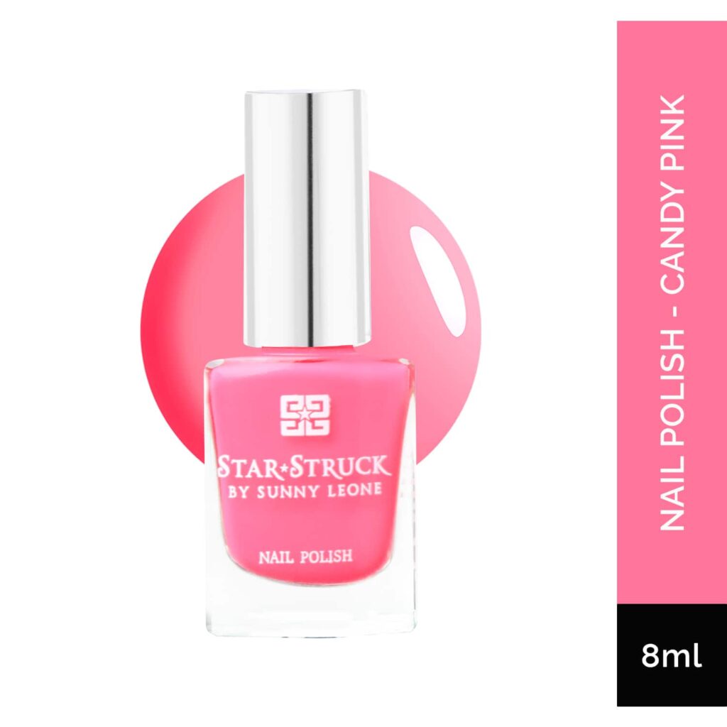 Star Struck by Sunny Leone Nail Polish - Candy Pink (8ml) - Star Struck by Sunny Leone