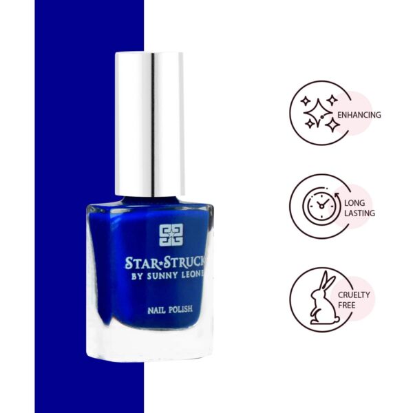 Star Struck by Sunny Leone Nail Polish - Electral Blue (8ml) - Star Struck by Sunny Leone