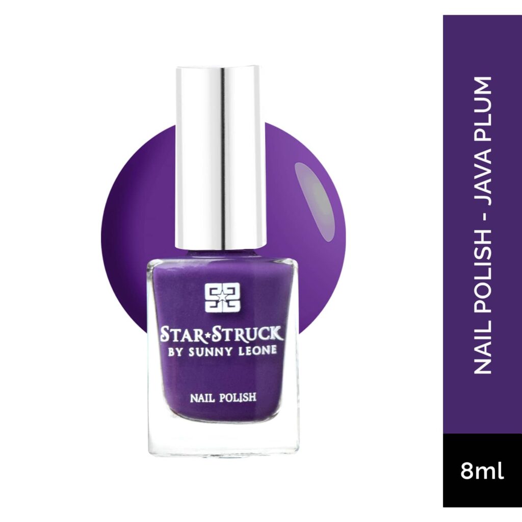 Star Struck by Sunny Leone Nail Polish - Java Plum (8ml) - Star Struck by Sunny Leone