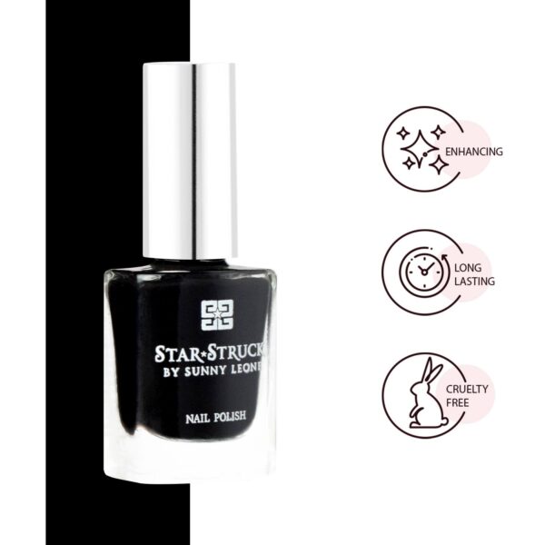 Star Struck by Sunny Leone Nail Polish - Jet Black (8ml) - Star Struck by Sunny Leone