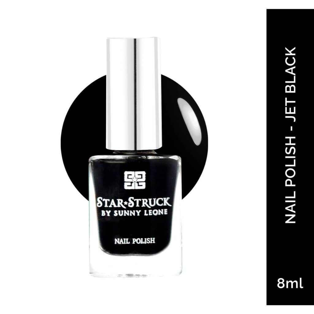 Star Struck by Sunny Leone Nail Polish - Jet Black (8ml) - Star Struck by Sunny Leone
