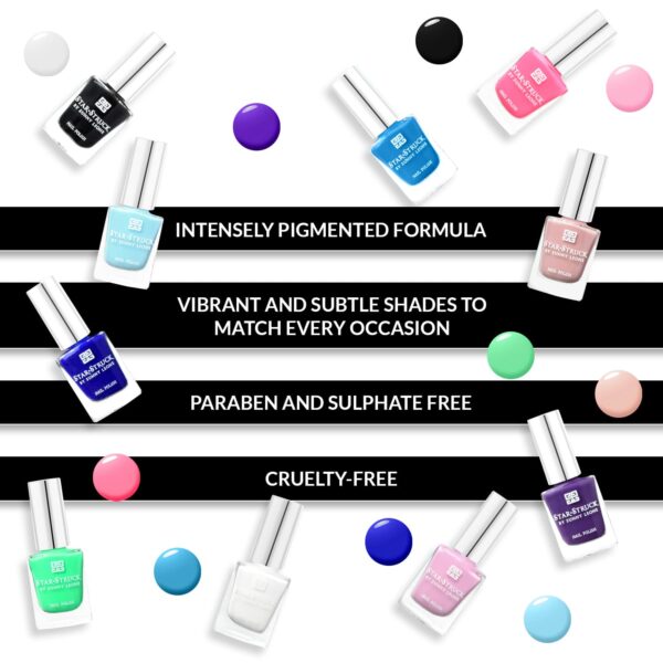 Star Struck by Sunny Leone Nail Polish - Multicolor (10Pcs) - Star Struck by Sunny Leone