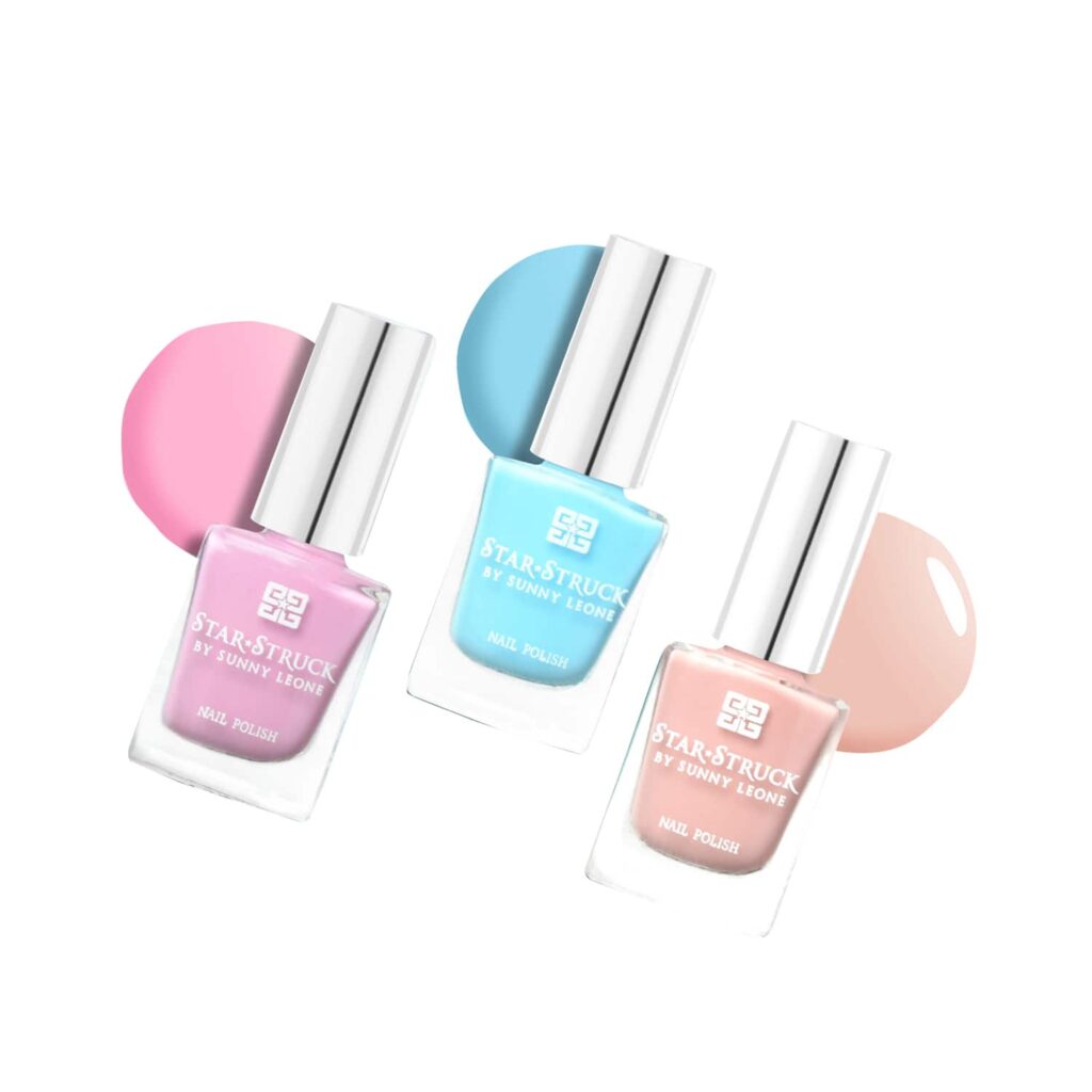 Star Struck by Sunny Leone Pastel Rainbow Nail Polish - (3Pcs) - Star Struck by Sunny Leone