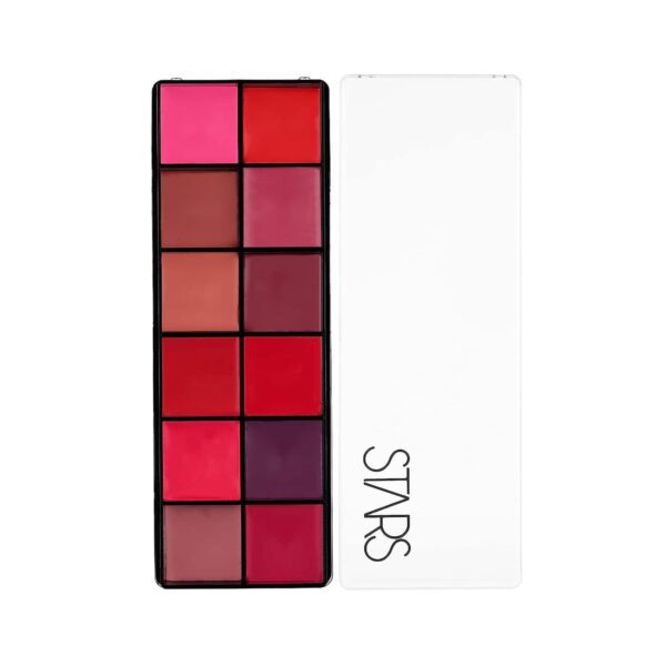 Stars Cosmetics 12 Shades Lush Lip Palette - Multi-Color (72g) - Stars Cosmetics