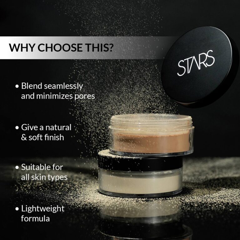 Stars Cosmetics Translucent Face Makeup Loose Compact Powder - Tan Matt (20g) - Stars Cosmetics