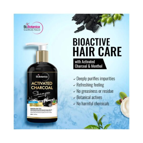 St.Botanica Activated Charcoal Hair Shampoo (300ml) - St.Botanica