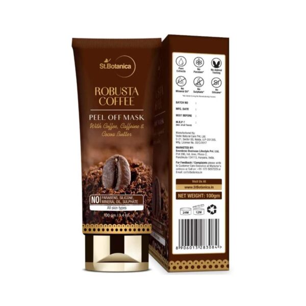 St.Botanica Robusta Coffee Peel Off Mask - (100g) - St.Botanica